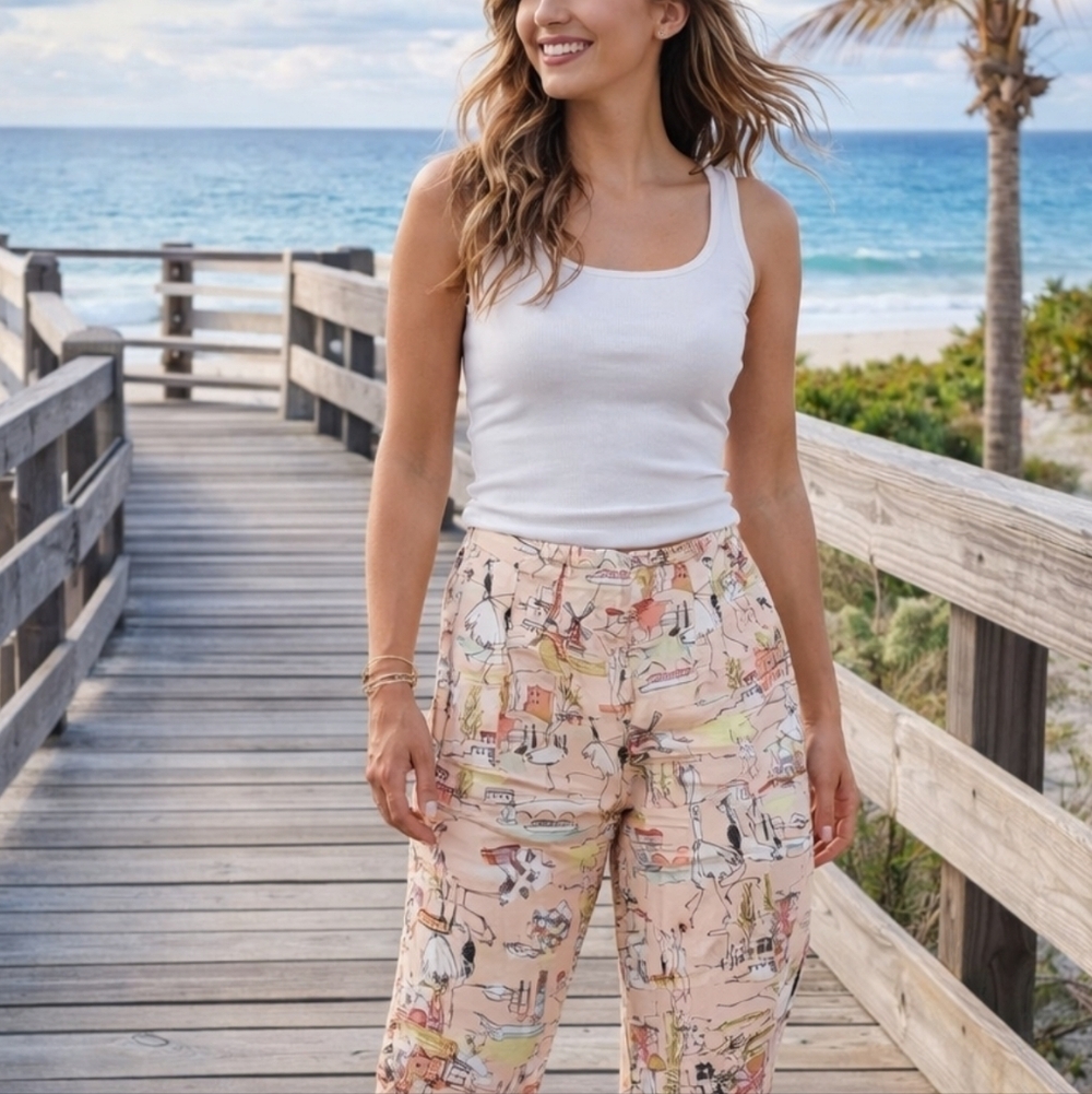 Exofficio Tropical Capri Graphic Print Pants Size 4
